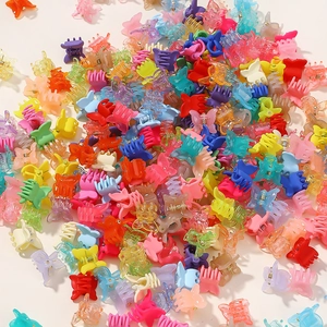 Bunte Schmetterling Mini Haarklammern und matte Kunststoff Haarclips im Set
