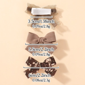 Ensemble de trois barrettes à cheveux faites main avec fleurs et tulle et pinces métal