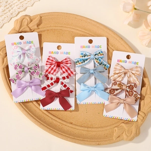 Lot de 12 barrettes à cheveux faites main pour filles avec broderie et détails dentelle