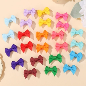 Girls Mini Bow Hair Clips Grosgrain Ribbon Alligator Clips Multicolored Hair Accessories For Kids Toddlers Infants Baby