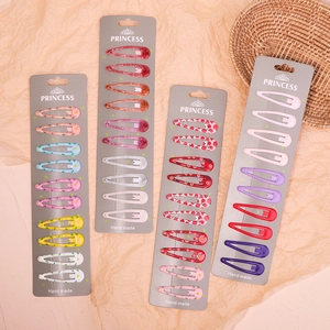 Cute Floral Epoxy Snap Hair Clips Colorful Metal Glitter Daisy Print Side Barrettes For Kids Girls Hair Accessories