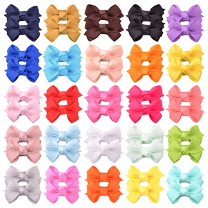 Barrettes À Cheveux En Ruban Gros-Grain Faites À La Main Pour Enfants Filles Bébés Entièrement Enveloppées De Tissu Couleur Unie