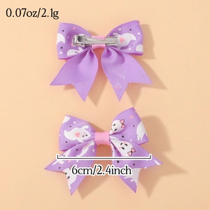 Barrettes à cheveux Halloween pour enfants avec motif fantôme et pince en métal argenté