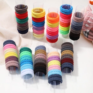 Colorful high elasticity nylon hair ties set for women in vibrant and pastel shades