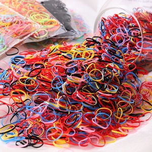 High Elastic Colorful Disposable Rubber Band Hair Ties Non-Damaging Ponytail Holder Soft Seamless Mini Hair Rings Hair Accessories