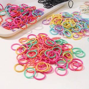 Set di elastici per capelli a spirale colorati per bambine in tonalità macaron