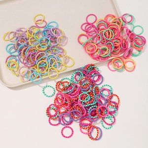 Set di elastici per capelli a spirale colorati per bambini con elastici intrecciati vivaci