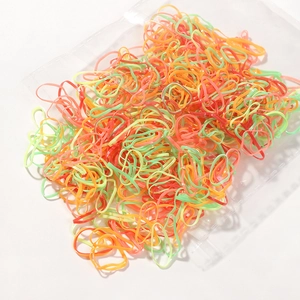 Colorful high elasticity disposable rubber bands set for women hairstyles in bulk bag