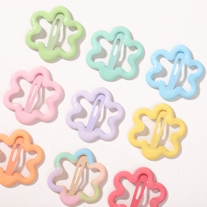 Barrettes À Cheveux Fleur Pastel Pinces BB En Résine Finition Mate Accessoires Cheveux Pour Enfants Filles Cadeau