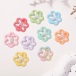 Barrettes à cheveux mignonnes en forme de fleur couleur macaron pour petites filles