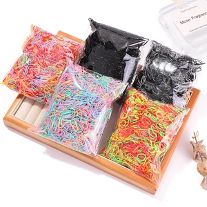 Disposable High Elastic Rubber Bands Hair Ties For Kids Women Styling Braiding Minimalist Multicolor Black Small Hair Bands