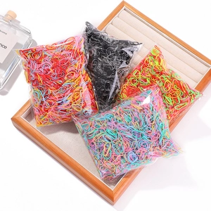 High-elasticity hair ties set in assorted colors and black for versatile styling