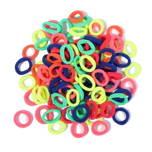 Élastiques à cheveux en nylon haute élasticité aux couleurs néon pour enfants