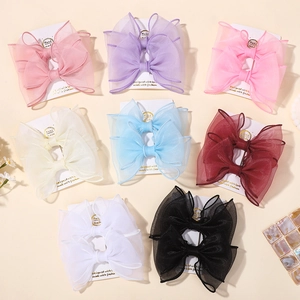 Barrettes à Cheveux Faites à la Main avec Nœud en Organdi pour Filles Épingles à Cheveux en Maille Princesse Accessoires Cheveux Enfants