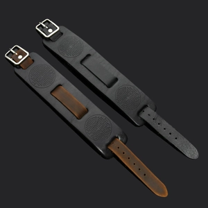 Nordic Viking leather bracelet with engraved scripture compass in black and brown finish