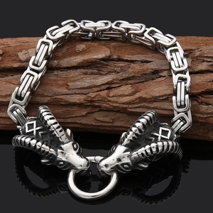 Detailed close-up of viking thor hammer style beer bottle opener made of antique steel