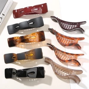 Grandes barrettes à nœud et pinces banane dans diverses couleurs élégantes