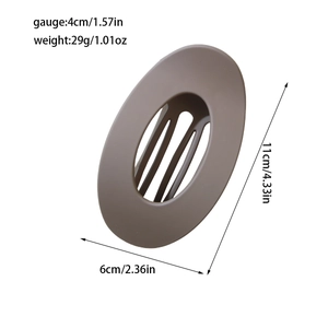 Grande molletta per capelli ovale marrone opaco 11cm con design a griglia cava
