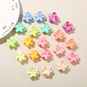 Pinces à cheveux frangipani de 2,5 cm aux couleurs dégradées macaron pour femme