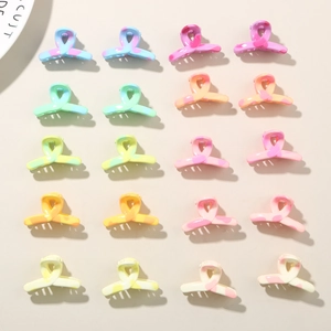 Set of 20 colorful 3cm macaron hair clips with tie-dye patterns for women and girls