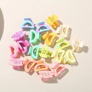 Lot de pinces à cheveux de 2,5 cm colorées avec motif marbre pour accessoires femme