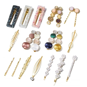 Ensemble de Pinces à Cheveux en Acétate Motif Marbré pour Femmes Épingles à Cheveux Géométriques en Acrylique Multicolore