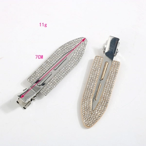 Fermaglio per capelli a forma di tavola da surf con strass dorati e argentei, 7cm