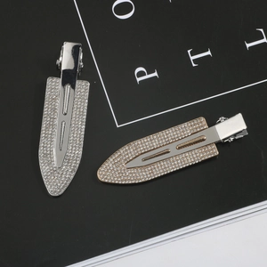 Elegante Fermaglio per Capelli a Becco d'Anatra con Strass Geometrici per Donna Clip Laterale in Lega di Metallo Accessori Moda per Matrimonio Festa