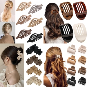 Minimalistische Matte Haarklammern Aus Kunststoff Große Geometrische Rutschfeste Haarkrallen Für Damen Haarstyling Zubehör