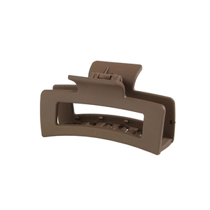 Detail view of the large matte rectangle hair claw clip with internal teeth for secure hold