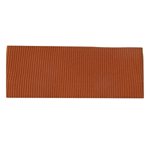Detailed ribbed texture of rust red knitted headband for women in high quality material