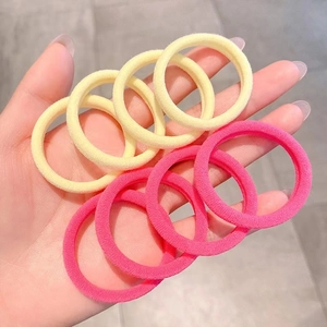 Elastici per capelli senza cuciture ad alta elasticità in giallo e rosa