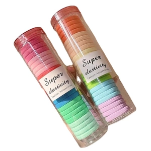 Barattolo da 30 elastici per capelli colorati ad alta elasticità senza cuciture