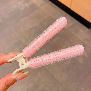 Clip volumizzante rosa per radici con velcro per acconciature naturali e soffici