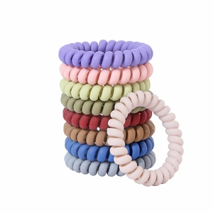 Élastiques à cheveux spirale mats multicolores avec design anti-trace innovant
