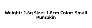 Mini floral hair clip details showing a light 1.6g weight and 1.8cm pumpkin style size