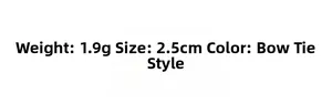 Detailed size and weight specs for the 1.9g 2.5cm colorful bow hair claw clip