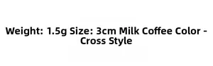 Mini floral hair clip details: weight 1.5g, size 3cm, milk coffee color, cross style