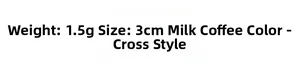 Detailed size and weight chart for the 3cm coffee-colored mini hair claw clip