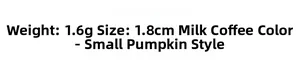 Mini pumpkin hair clip in milk coffee color weighing 1.6g and measuring 1.8cm size