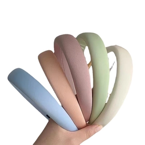 Lot de 5 serre-têtes épais en satin aux couleurs douces Morandi pour femmes