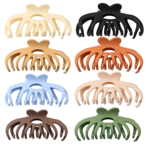 Grande Pince à Cheveux Mate Maintien Fort Pince Requin Forme de Coeur Papillon Accessoires de Coiffure Mode Minimaliste pour Femmes Filles