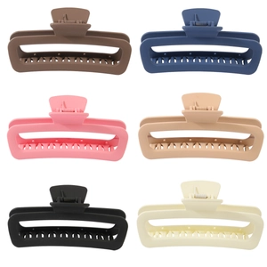 Large Matte Rectangle Hollow Hair Claw Clip Nonslip Plastic Shark Clip Hair Styling Tool For Women Fashion Hair Accessories