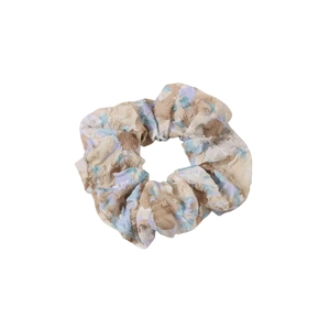 Chouchou floral en mousseline couleurs pastel pour coiffure élastique élégante
