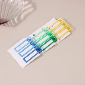 Set di fermagli per capelli geometrici colorati da donna in tonalità pastello