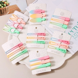 Barrettes Dégradées Macaron pour Femmes Filles Épingles à Cheveux en Métal Accessoires de Cheveux Mat de Couleur Bonbon