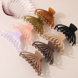 Grande Pince à Cheveux Poulpe Finition Mate Jelly Couleur Unie Antidérapante Maintien Solide Accessoires de Cheveux Mode pour Femmes