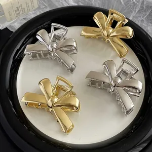 Minimalist Alloy Bowknot Star Hair Claw Clip For Women Small Metal Hair Clips Gold Silver Gun Black Hair Accessories