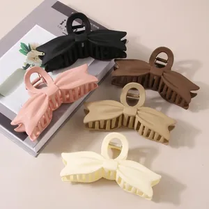 Grande Fiocco Pinza per Capelli Opaca Lucida Resina Accessori Capelli Con Molla Metallica Strumento Styling Elegante per Donna Ragazza