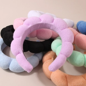 Handmade cloud headband collection in soft sponge velvet for women in multiple colors